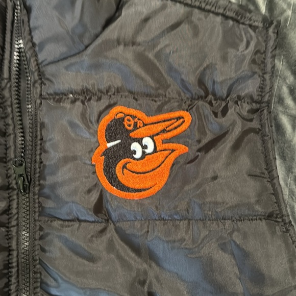 Baltimore‎ Orioles Black Full Zip Up Puff Vest - Picture 3 of 8